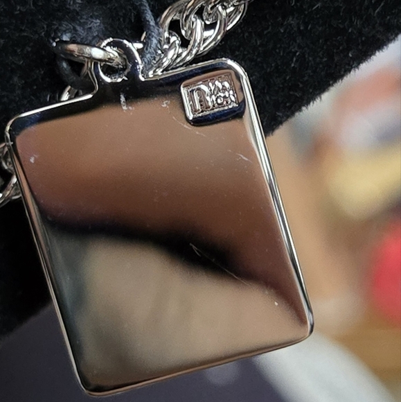 Sapphire 10k white gold charm & 12k rope bracelet GM motors 15year gift - Picture 5 of 11